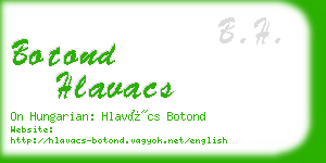 botond hlavacs business card